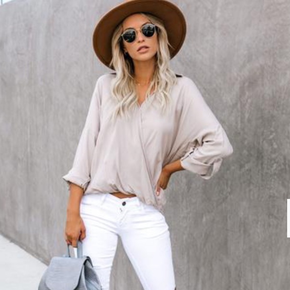 Lovestitch Taupe Surplus Top